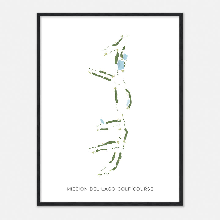 Print of Mission Del Lago Golf Course Modern Map