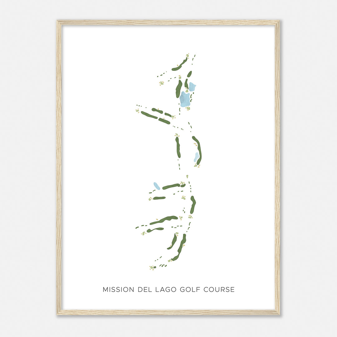 Print of Mission Del Lago Golf Course Modern Map