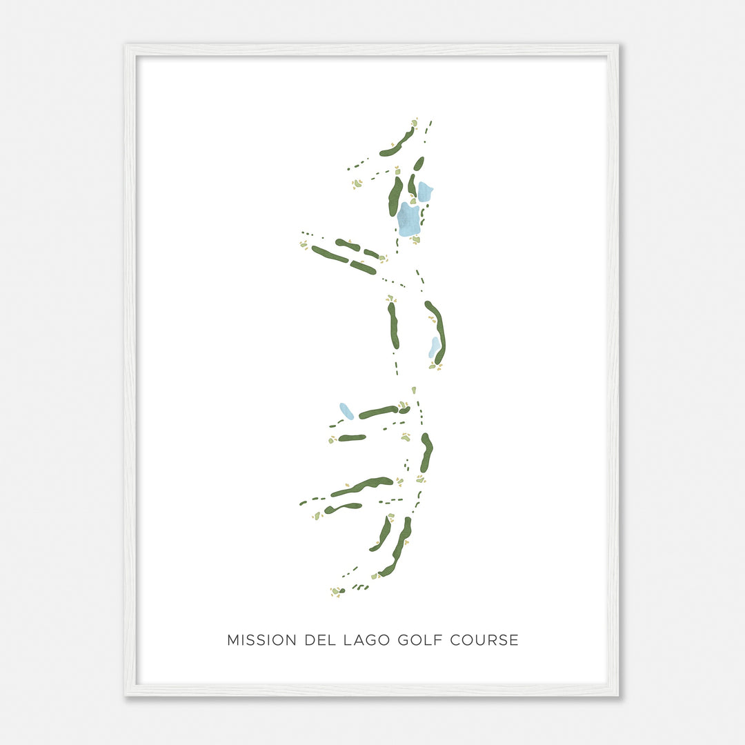 Print of Mission Del Lago Golf Course Modern Map