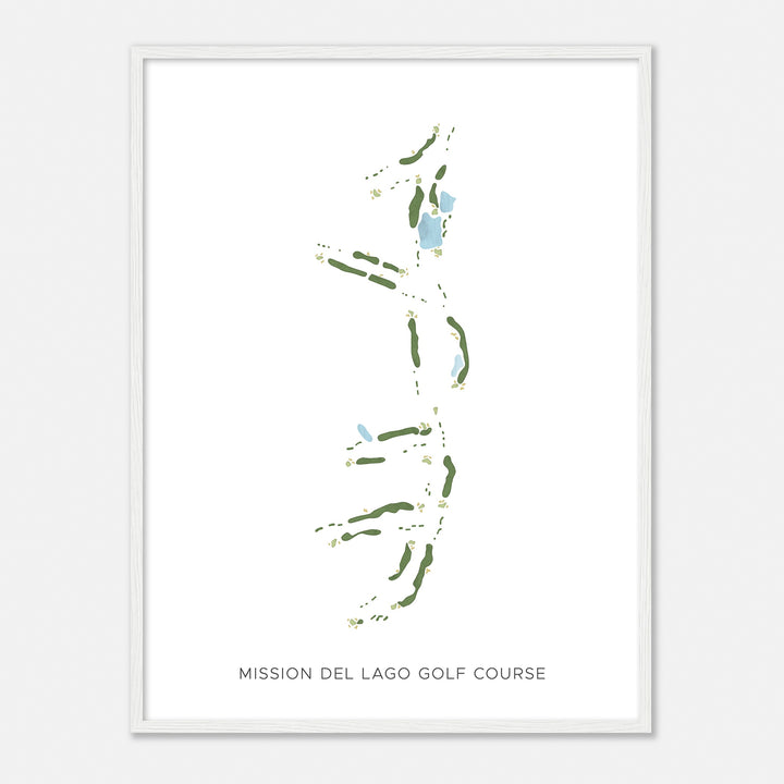 Print of Mission Del Lago Golf Course Modern Map