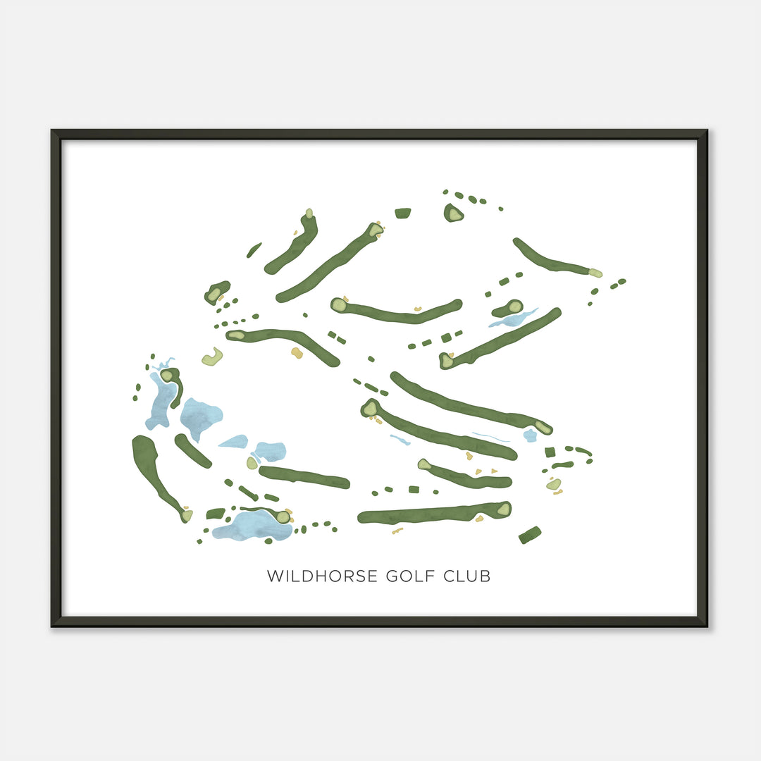 Print of Wildhorse Golf Club Modern Map