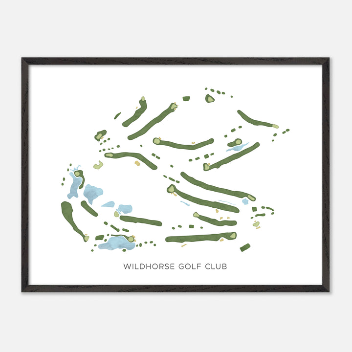 Print of Wildhorse Golf Club Modern Map