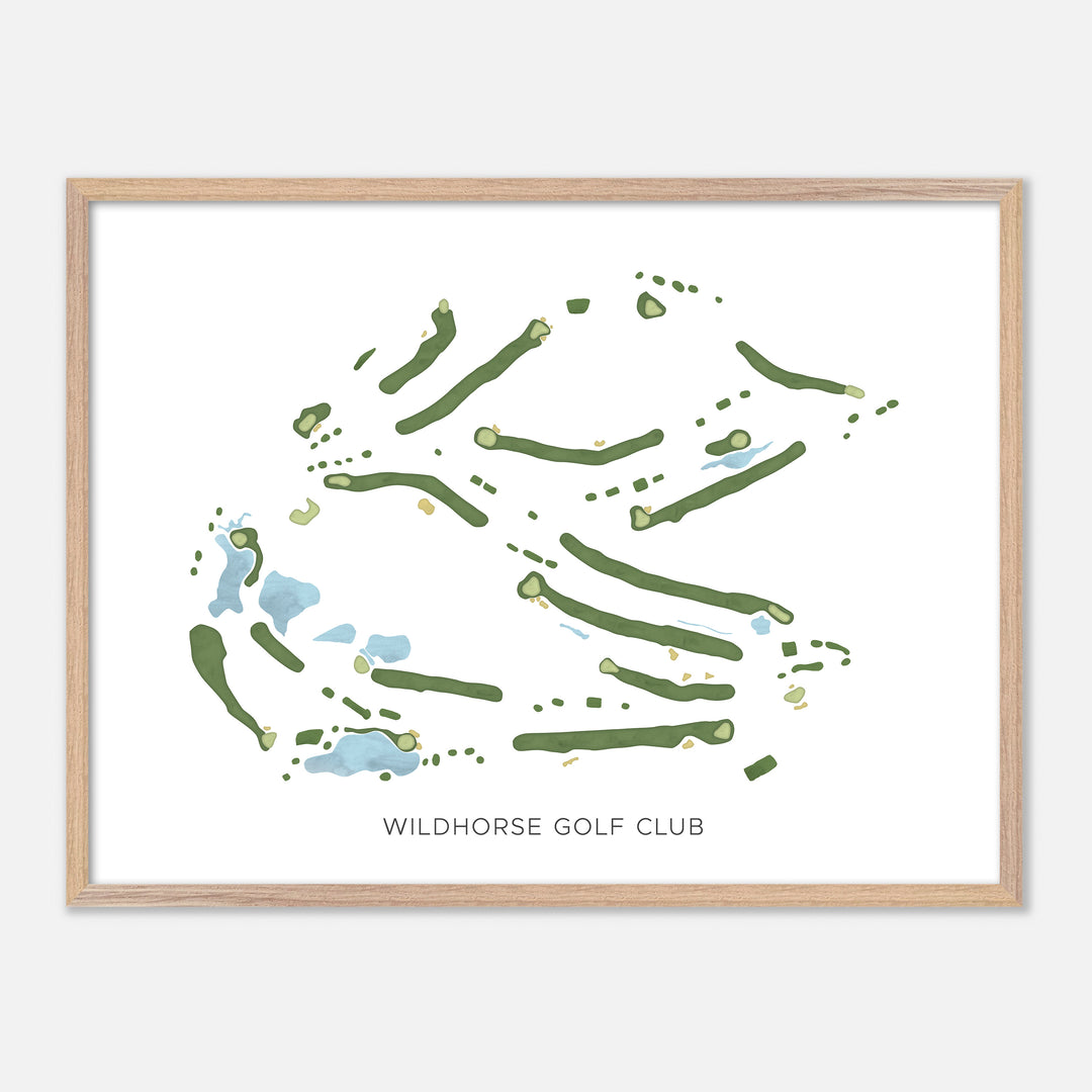 Print of Wildhorse Golf Club Modern Map
