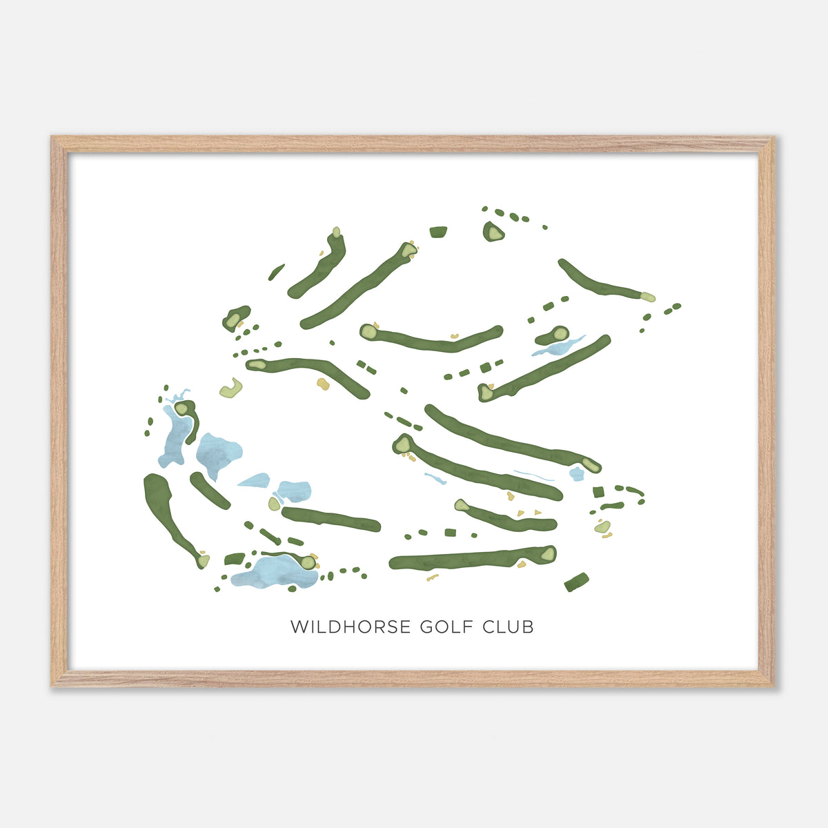 Print of Wildhorse Golf Club Modern Map
