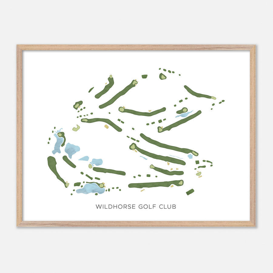 Print of Wildhorse Golf Club Modern Map