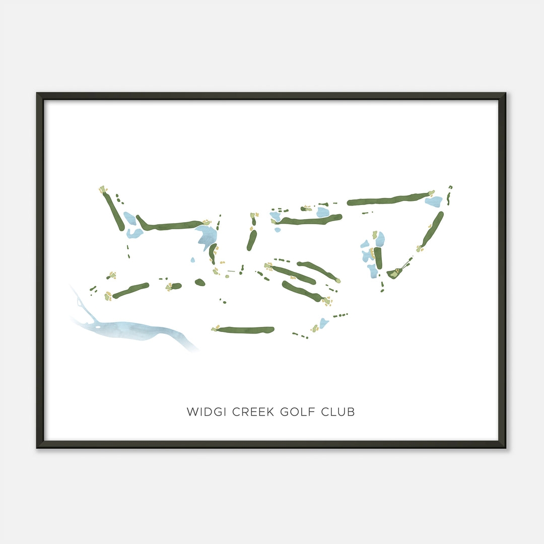 Print of Widgi Creek Golf Club Modern Map