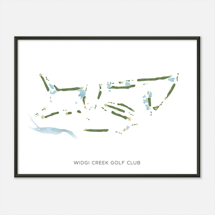 Print of Widgi Creek Golf Club Modern Map