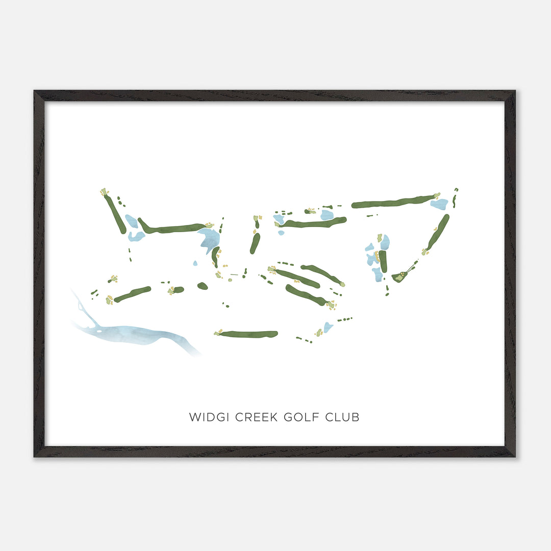 Print of Widgi Creek Golf Club Modern Map