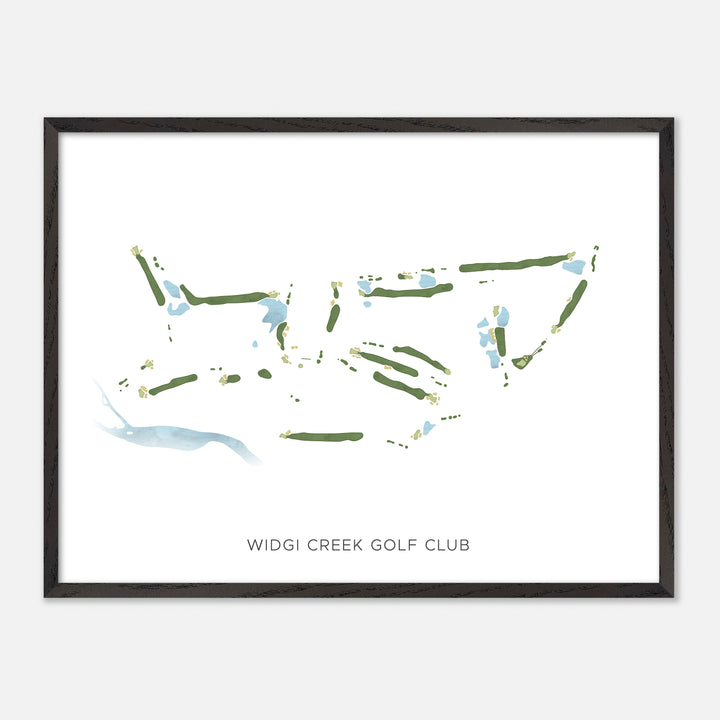 Print of Widgi Creek Golf Club Modern Map