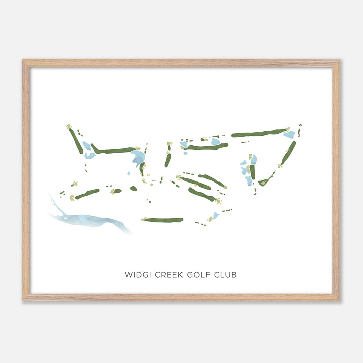 Print of Widgi Creek Golf Club Modern Map