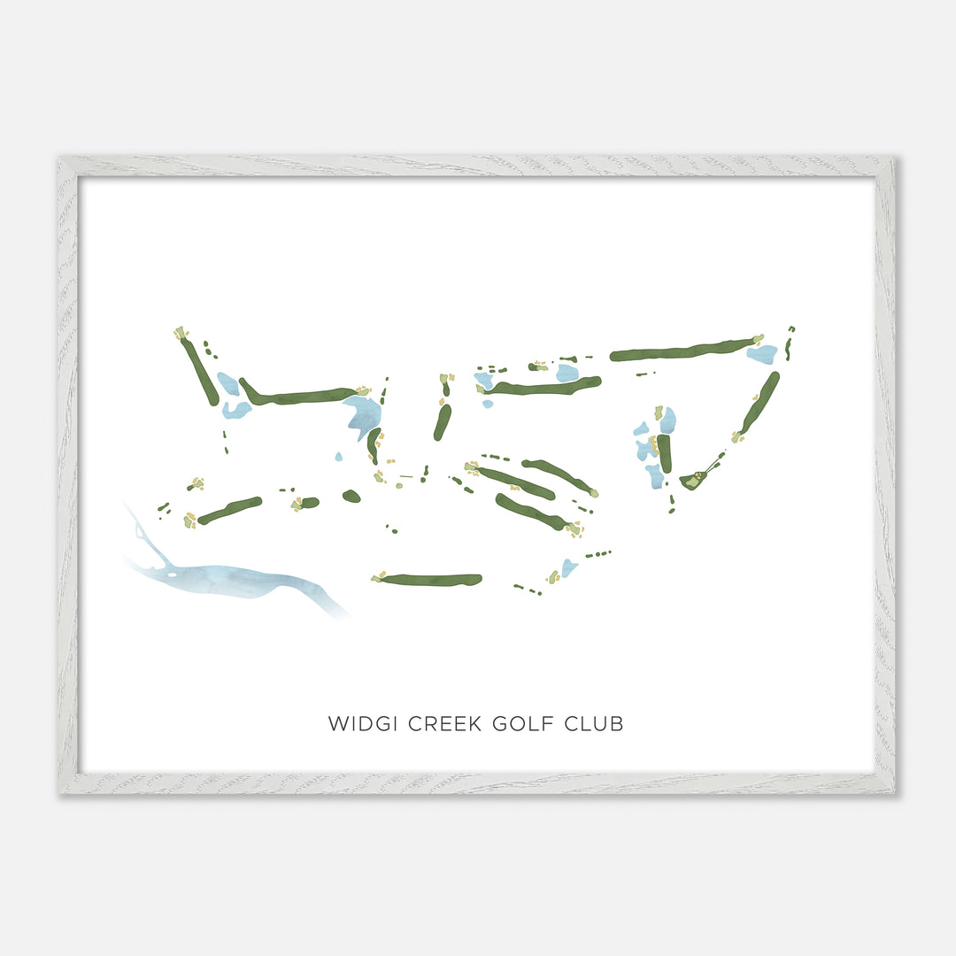 Print of Widgi Creek Golf Club Modern Map