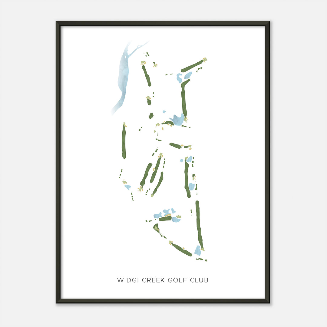 Print of Widgi Creek Golf Club Modern Map