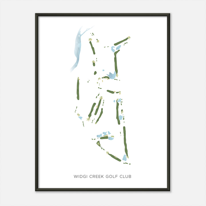 Print of Widgi Creek Golf Club Modern Map