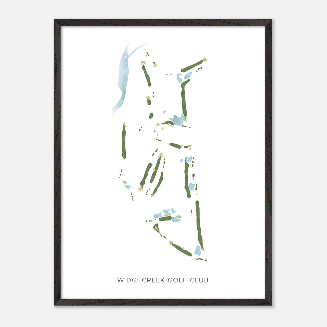 Print of Widgi Creek Golf Club Modern Map