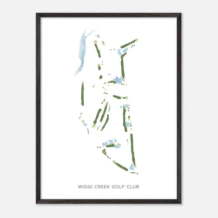 Print of Widgi Creek Golf Club Modern Map