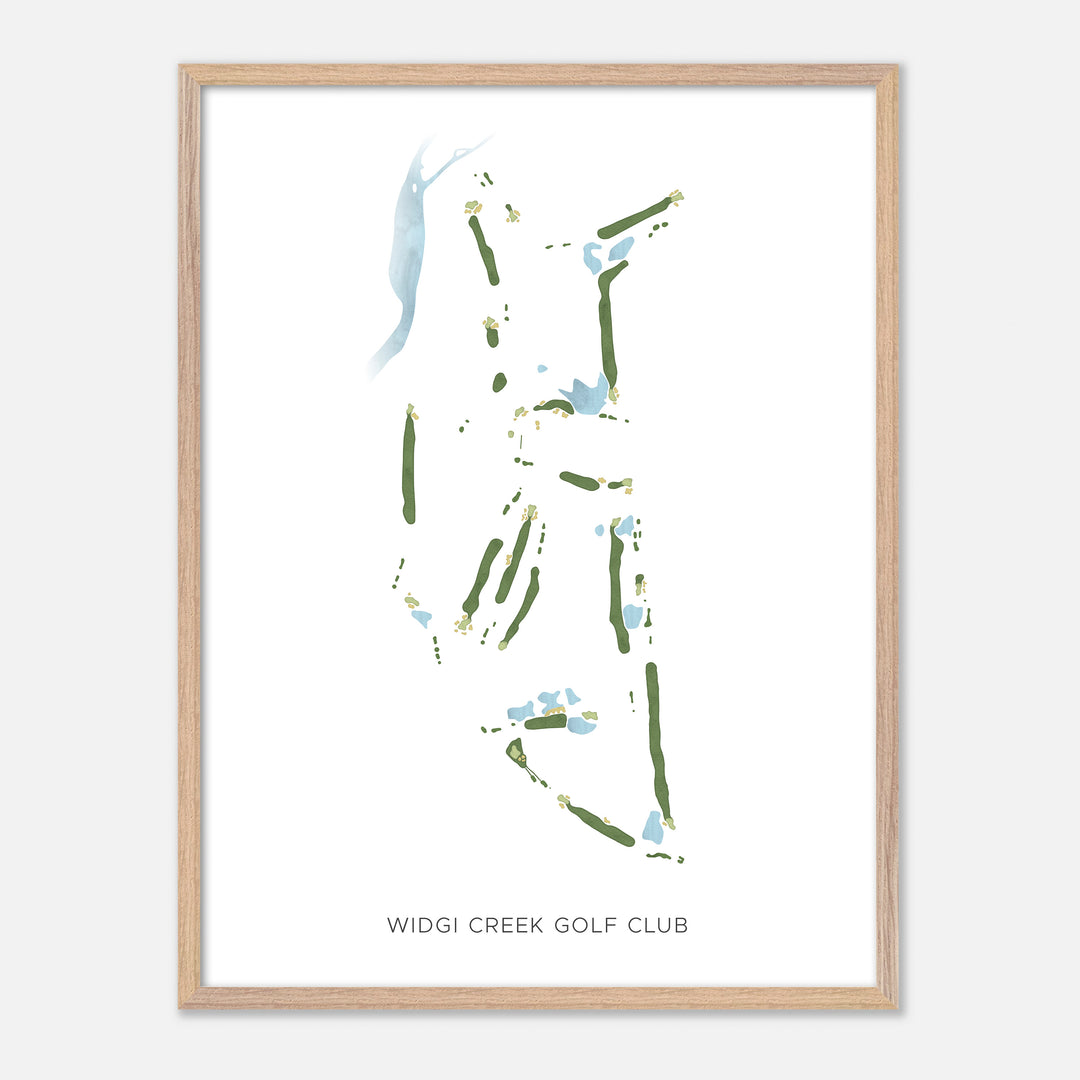 Print of Widgi Creek Golf Club Modern Map
