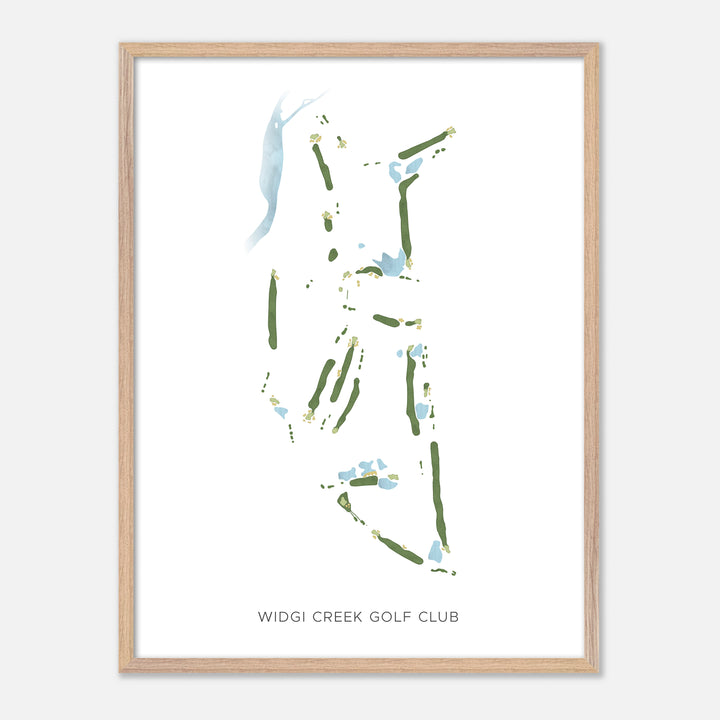 Print of Widgi Creek Golf Club Modern Map