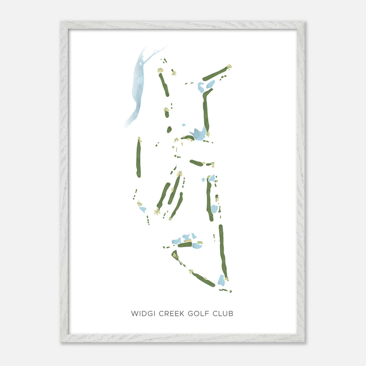 Print of Widgi Creek Golf Club Modern Map