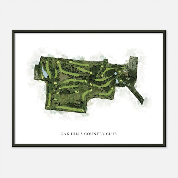 Print of Oak Hills Country Club Classic Map