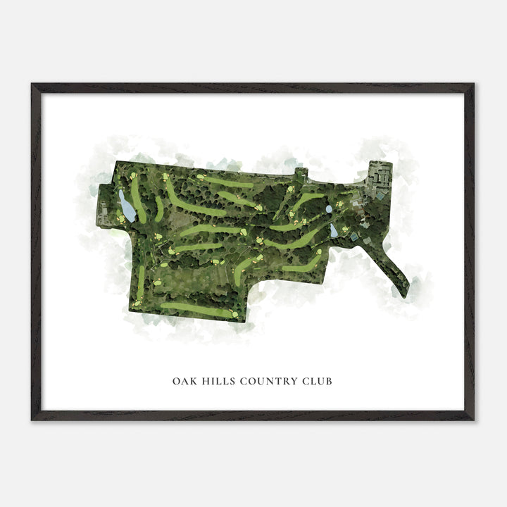Print of Oak Hills Country Club Classic Map