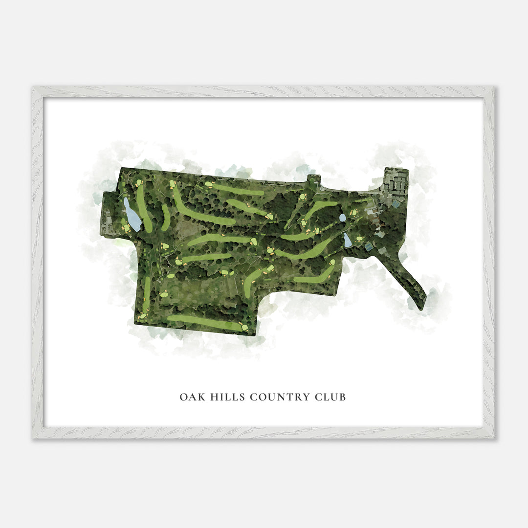 Print of Oak Hills Country Club Classic Map