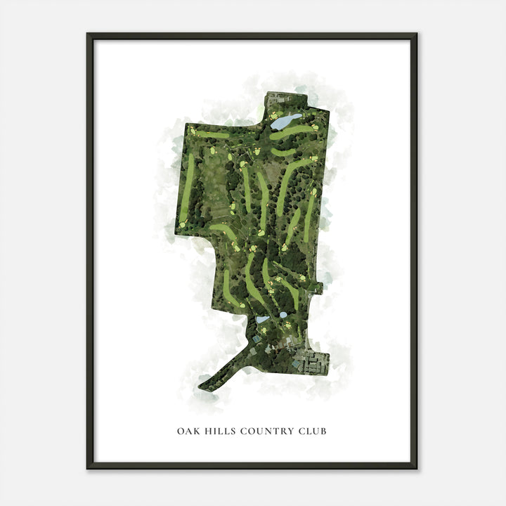 Print of Oak Hills Country Club Classic Map