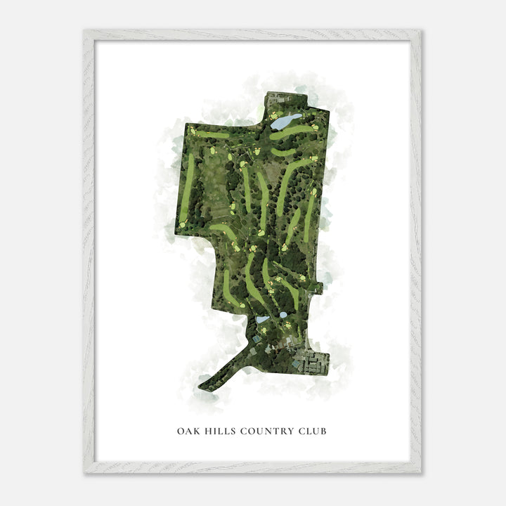 Print of Oak Hills Country Club Classic Map