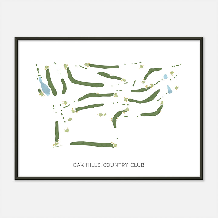 Print of Oak Hills Country Club Modern Map