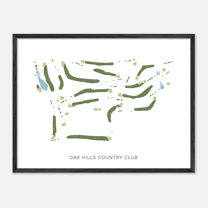 Print of Oak Hills Country Club Modern Map