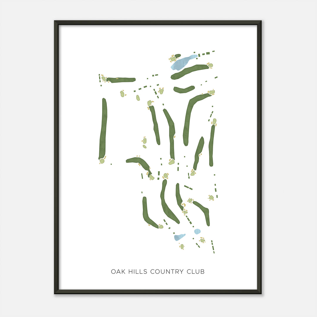 Print of Oak Hills Country Club Modern Map