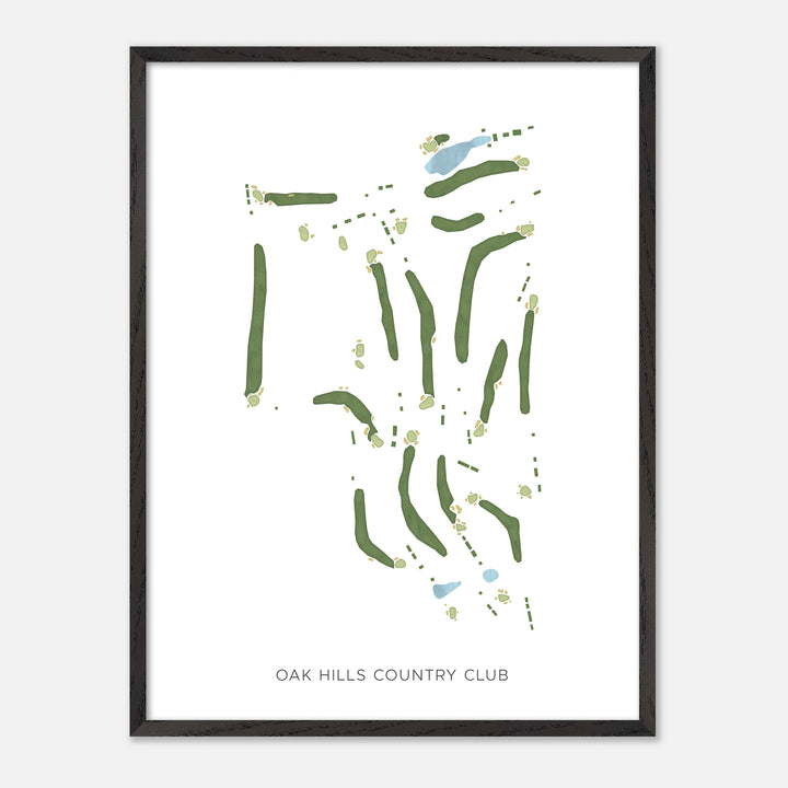 Print of Oak Hills Country Club Modern Map