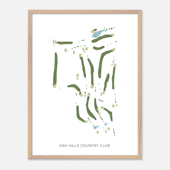 Print of Oak Hills Country Club Modern Map