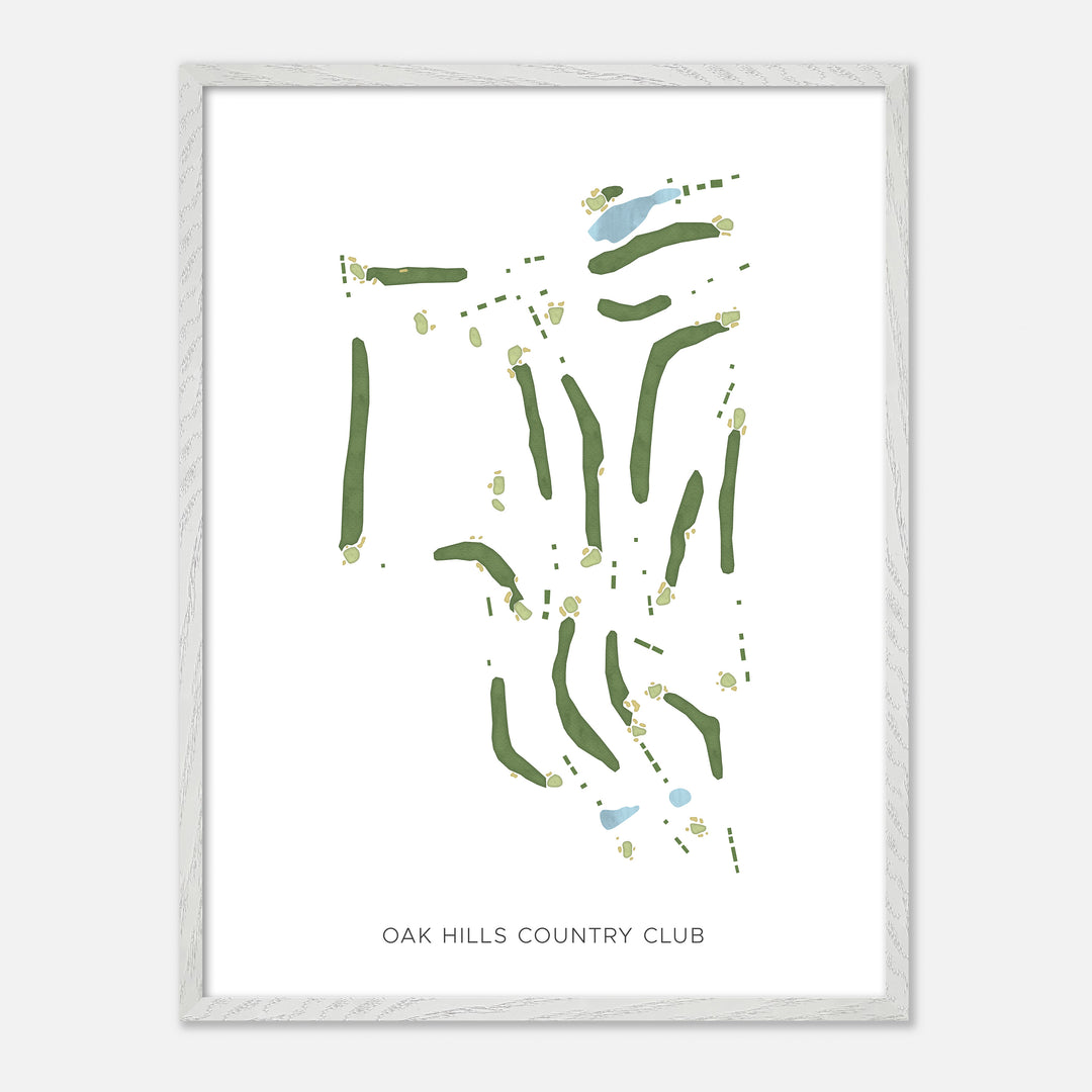 Print of Oak Hills Country Club Modern Map