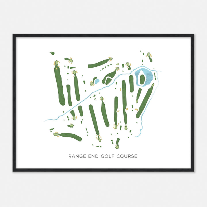 Print of Range End Golf Course Modern Map