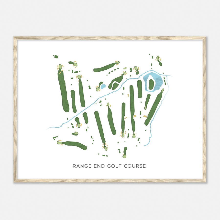 Print of Range End Golf Course Modern Map