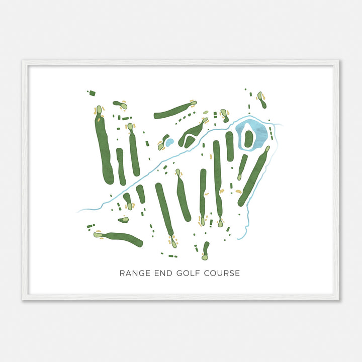 Print of Range End Golf Course Modern Map