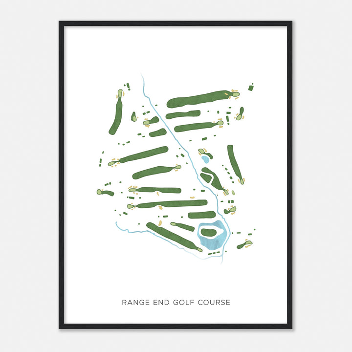 Print of Range End Golf Course Modern Map