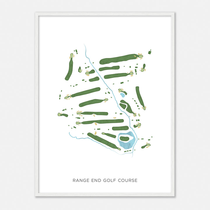 Print of Range End Golf Course Modern Map