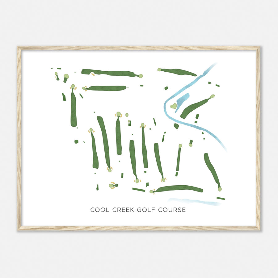 Print of Cool Creek Golf Course Modern Map