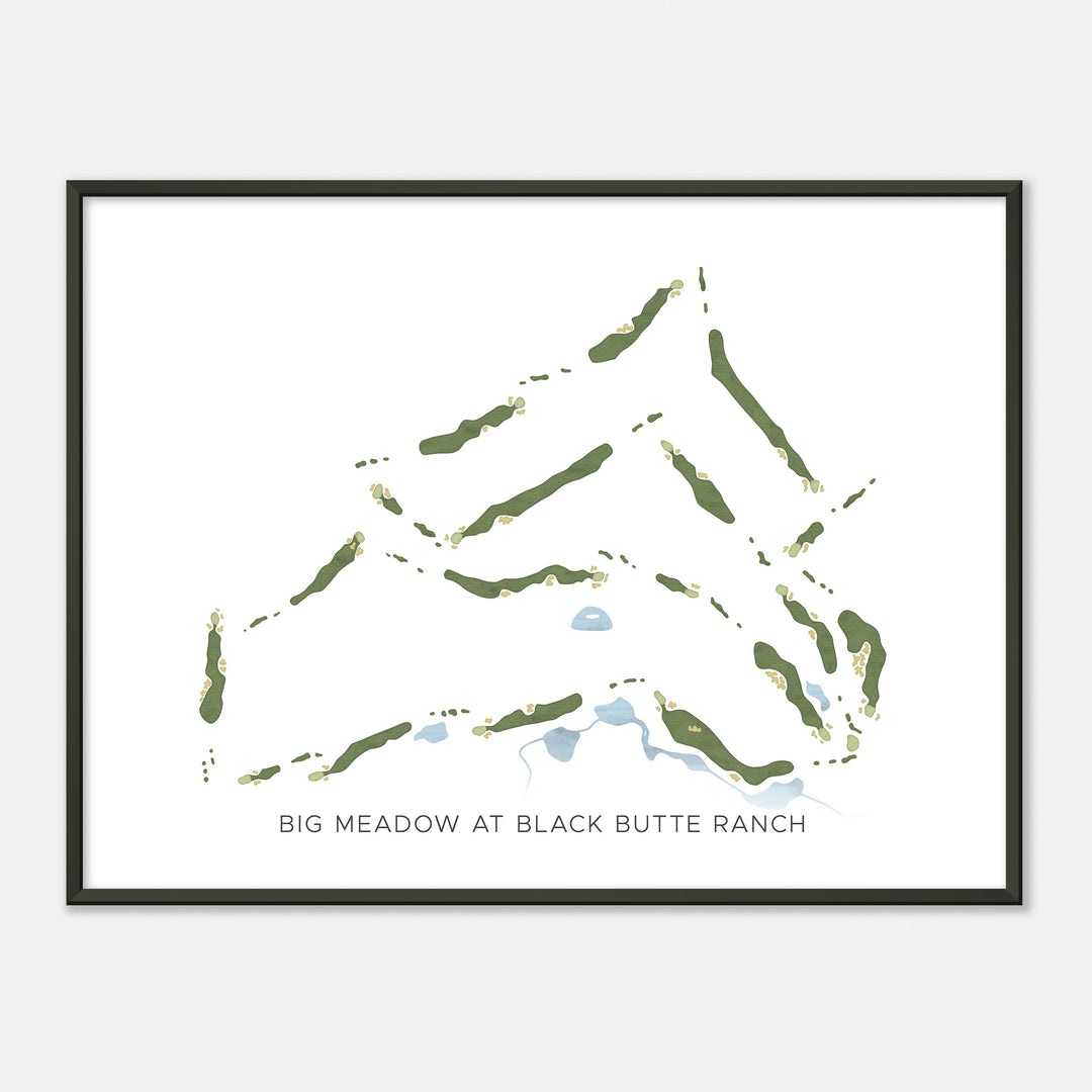 Print of Big Meadow At Black Butte Ranch Modern Map