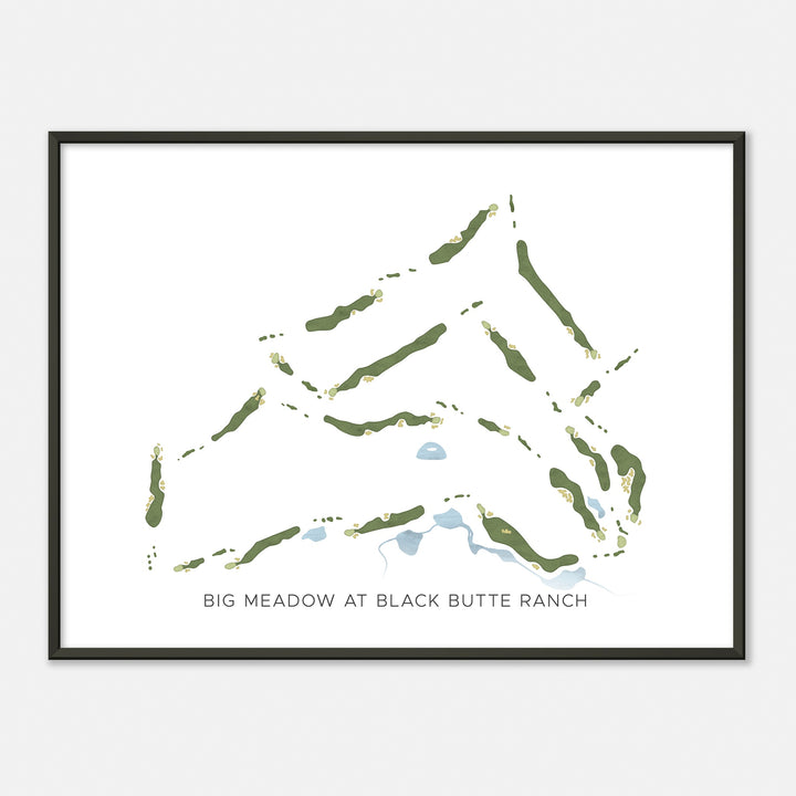 Print of Big Meadow At Black Butte Ranch Modern Map