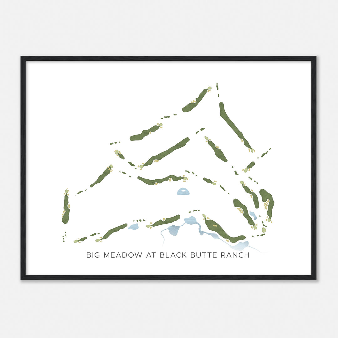 Print of Big Meadow At Black Butte Ranch Modern Map