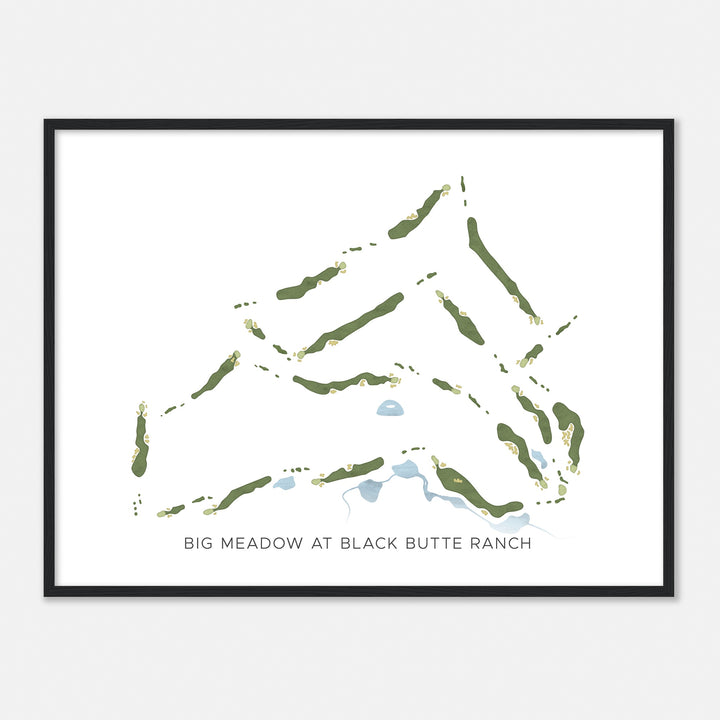 Print of Big Meadow At Black Butte Ranch Modern Map
