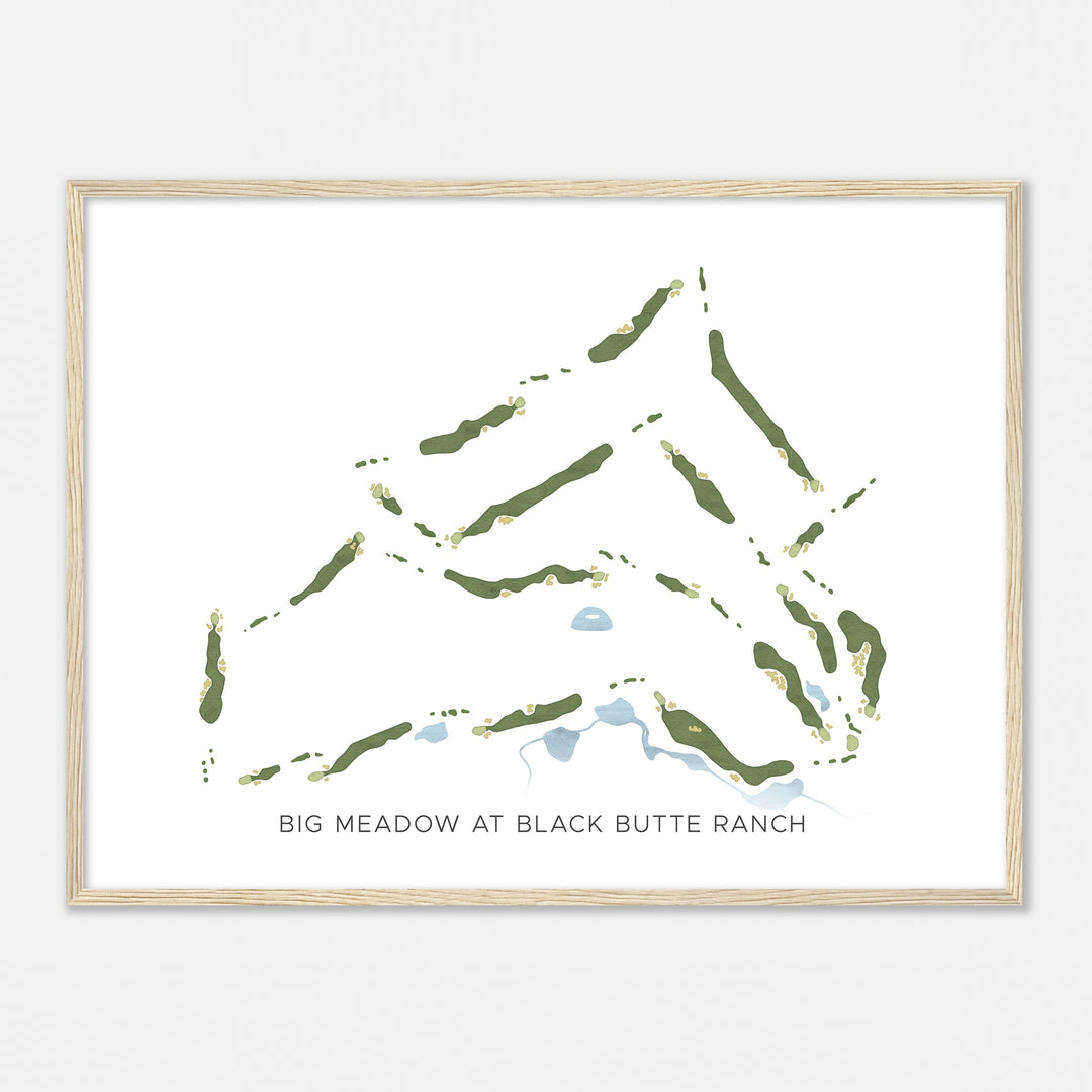 Print of Big Meadow At Black Butte Ranch Modern Map