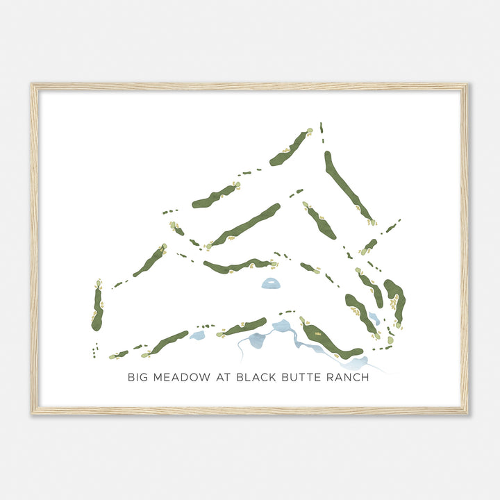 Print of Big Meadow At Black Butte Ranch Modern Map
