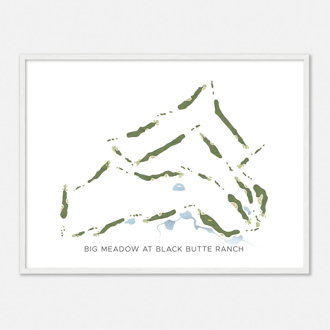 Print of Big Meadow At Black Butte Ranch Modern Map
