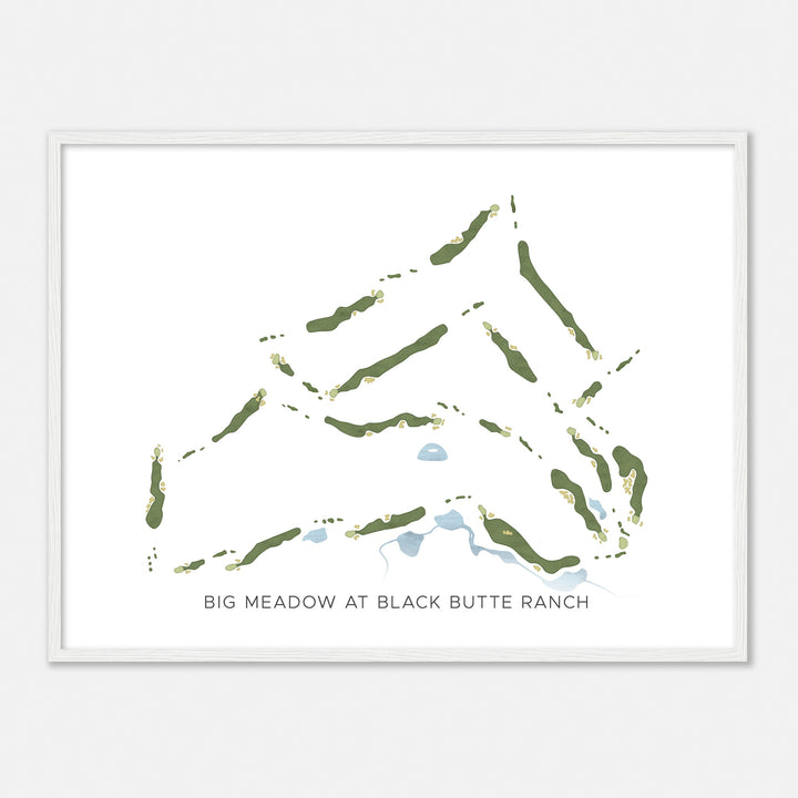 Print of Big Meadow At Black Butte Ranch Modern Map