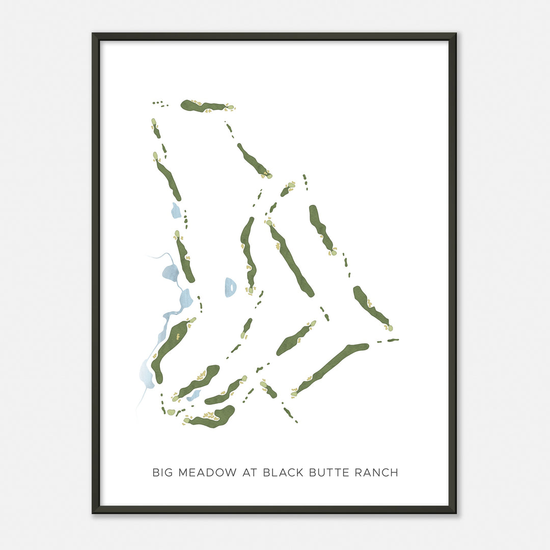 Print of Big Meadow At Black Butte Ranch Modern Map