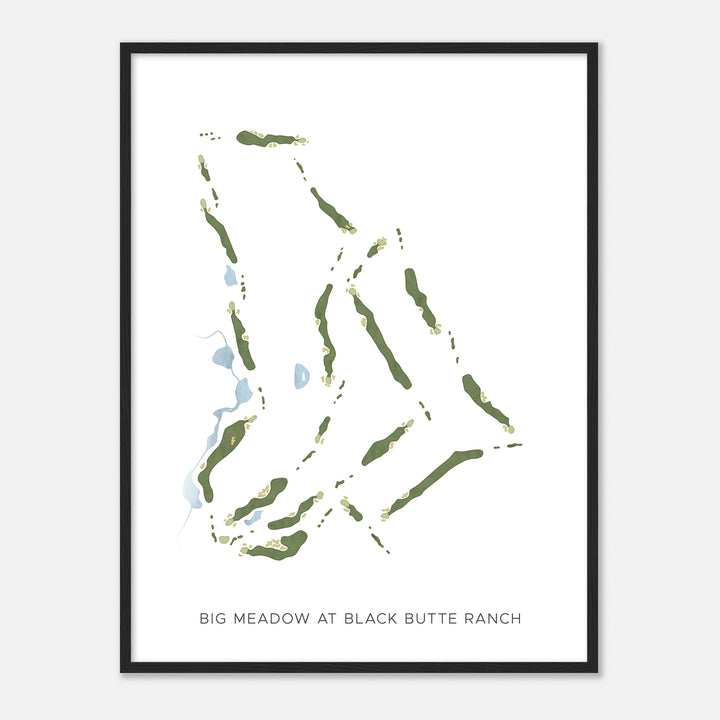 Print of Big Meadow At Black Butte Ranch Modern Map