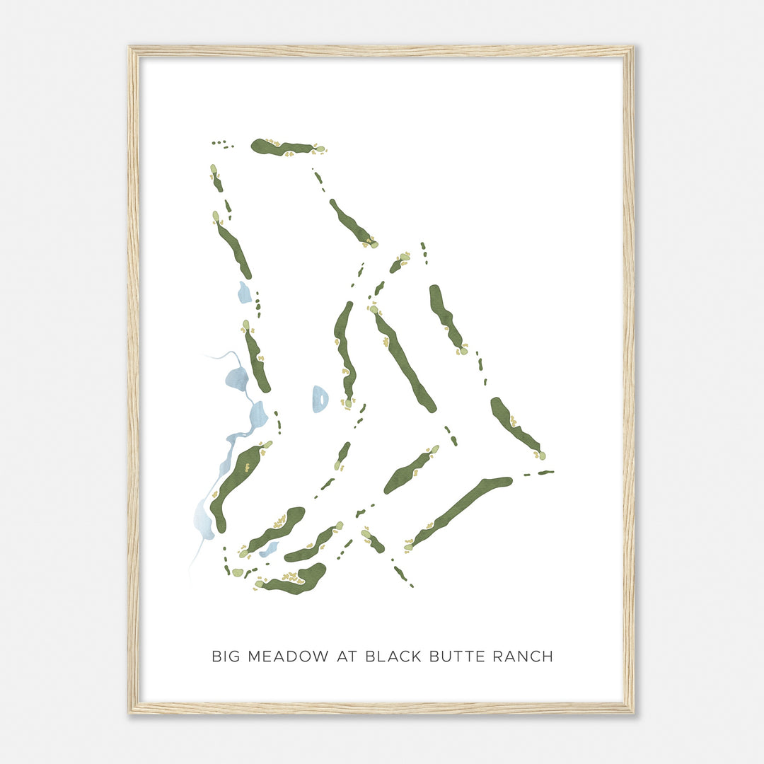 Print of Big Meadow At Black Butte Ranch Modern Map